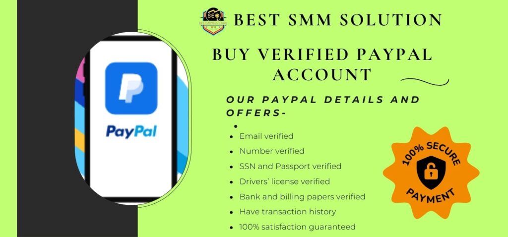 Buy verified PayPal accounts at bestsmmsolution.com at the cheapest price. Our accounts verified with email, number, SSN, Drivers’ license, Bank